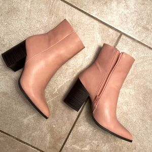 Elegant Pink Ankle Boots